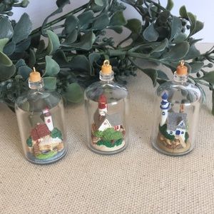 NIB VINTAGE Hallmark Keepsake Seaside Scenes Miniature Ornaments (Set of 3)